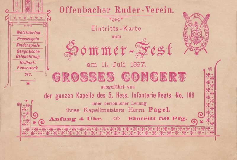 1897 – Eintrittskarte Sommerfest