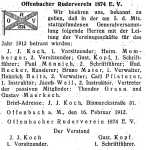 Bekanntmachung Vorstand 1912