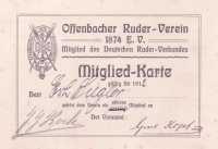 Mitgliedsausweis von E. Siegler